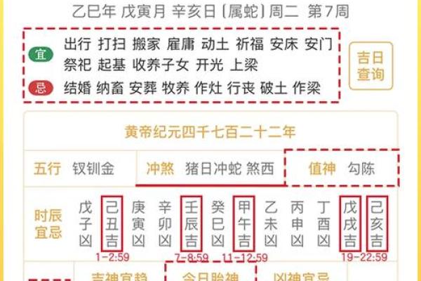 万年历黄道吉日2月