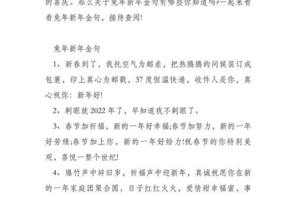 2023年兔年四字金句