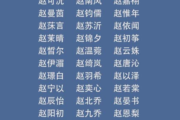 赵姓男孩名字大全-赵姓男孩起名字大全-赵姓名字大全姓名